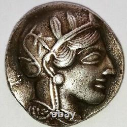 Attica, Silver AR Tetradrachm Athena Owl Ca. 510-450 BC