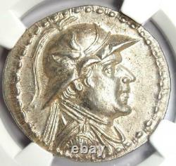 Bactria Eucratides I AR Tetradrachm Silver Coin 170-145 BC NGC Choice AU