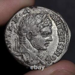 Caracalla Tetradrachm Ancient Roman Empire Silver Coin 214AD Very Fine Antioch
