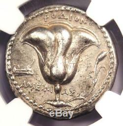 Caria Rhodes Greek AR Tetradrachm Coin Rose Helios 230-205 BC Certified NGC XF