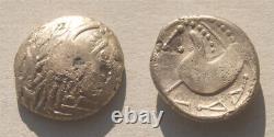 Celtic Silver-Billon Tetradrachm Schnabelpferd Type Ancient Coin Carpathian
