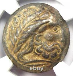 Celts AR Tetradrachm Zangenlorbeer Zeus Horse Coin 200 BC Certified NGC XF