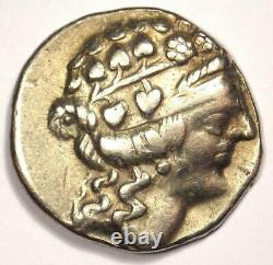 Danube Thasos Type AR Tetradrachm Dionysus Coin (100 BC) Very Fine (VF)