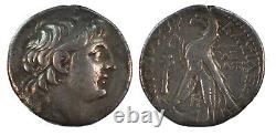 EUERGETES SIDETES (Antiochus VII) Silver Tetradrachm, Tire mint, 136-135 BC, B11