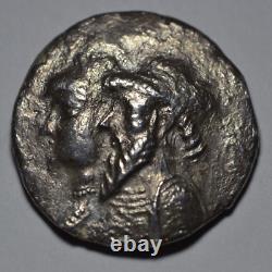 Elymais, Kamnaskires III and Anzaze, tetradrachm, c. 82-75 BC, jugate busts/Zeus