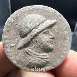 Eukratides King of Greek Bactrian solid silver old unique Coin #33