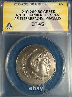 GREECE / MACEDON Alexander III (Great) AR Tetradrachm =210-209 BC ANACS XF-45
