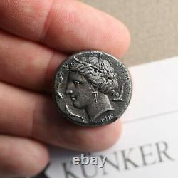 GREEK coin Syracuse AR Tetradrachm / Agathokles, 310-305 BC Arethusa EX KÜNKER