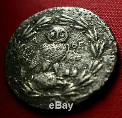 Genuine Rare Ancient Greek Coin 150BC New Style Silver Tetradrachm Athena Owl