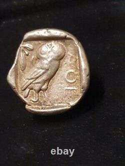 Greece Athena Owl Tetradrachm Silver Coin (454-404 BC) metaldetectingfind