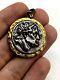 Greek Alexander The Great Coin Silver And Gold Two Tone Pendant