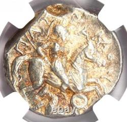 Greek Paeonia Patraus AR Tetradrachm Silver Coin 335-315 BC NGC Choice XF (EF)