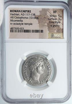 HADRIAN Ancient Nicomedia Tetradrachm Cistophorus Silver Roman Coin NGC i88626