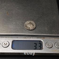 Hellenistic Greek Antiquities Ancient Bactrian Silver Coin Eucratides 171-145 BC