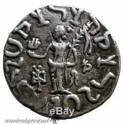 Indo Scythian Azilizes Silver Tetradrachm Coin 57-35 Bc