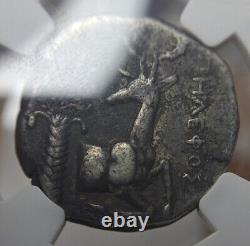 Ionia, Ephesus Bee Stag Tetradrachm NGC Fine Ancient Silver Coin4th Century BC