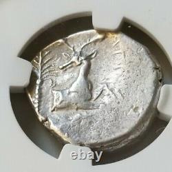 Ionia, Ephesus Bee Tetradrachm NGC Choice Fine Ancient Silver Coin