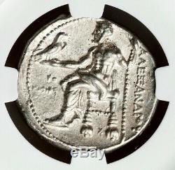 KINGDOM OF MACEDON Alexander the Great III AR Tetradrachm 336-323 BC NGC CH AU