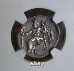 Kingdom Of Macedon Alexander III Drachm Choice AU 5/3 ancient silver coin