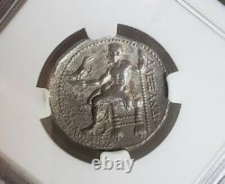 Kingdom Of Macedon Alexander III Tetradrachm NGC Choice VF Ancient Silver Coin