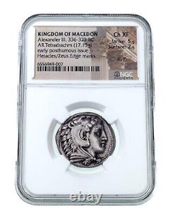 Kingdom of Macedon Alexander III 336-323 BC AR Tetradrachm Choice XF 5/5 2/5