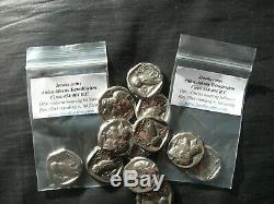 Lot Of 30 Coins Greek Greece Attica Athens Tetradrachm Silver Plate Owl Athena