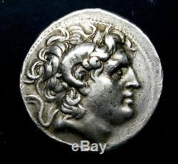 Lysimachos Tetradrachm. Stunning Portrait of Alexander the Great. Silver Coin