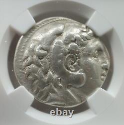 MACEDONIAN KINGDOM Alexander III the Great OLD Silver Tetradrachm NGC Coin D005