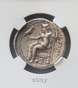 Macedon Alexander III Tetradrachm NGC VF 5/4 Ancient Silver Coin