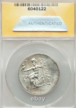 Macedon Alexander The Great Tetradrachm Perga Mint ANACS AU50 Ancient Silver