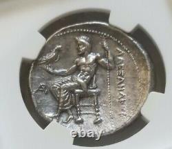 Macedon, Alexander the Great Tetradrachm NGC MS 5/2 Ancient Silver coin