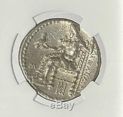 Macedonia Alexander the Great 336-323 BC Silver Tetradrachm NGC XF Fine Style