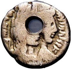 NABATAEA. Aretas IV, with Shaqilat I. 9 BCE-40 CE. AR Drachm Full Flan COA
