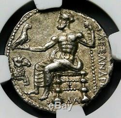 NGC AU 5/5-4/5. Alexander the Great. Exquisite Tetradrachm. Greek Silver Coin