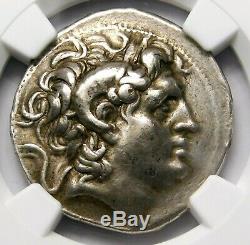 NGC Ch VF Lysimachus Tetradrachm. Portrait of Alexander the Great. Silver Coin