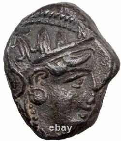NGC XF Attica Athens Owl, Tetradrachm Thick Silver Coin 393-294 BC, Greek Athena