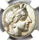 Near East / Egypt Athena Owl Athens Ar Tetradrachm Silver Coin 400 Bc. Ngc Au