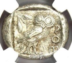 Near East / Egypt Athena Owl Athens Tetradrachm Coin (400 BC) Certified NGC AU