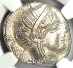 Near East / Egypt Athena Owl Athens Tetradrachm Coin (400 BC) NGC AU, Test Cut