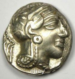Near East / Egypt Athena Owl Athens Tetradrachm Coin (400 BC) XF Details (EF)