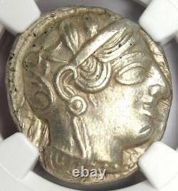 Near East / Egypt Athena Owl Athens Tetradrachm Silver Coin (400 BC) NGC AU