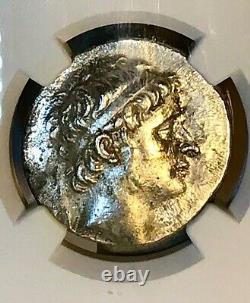 OE H? Monogram Greek 246-225 BC Seleucus II Fine Style Silver Tetradrachm NGC AU