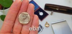 Old coin with owl, (Attica, Athens AR Tetradrachm)