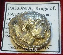 PAEONIA, PATRAOS AR Tetradrachm 335-315 BC. Apollo Warrior spearing enemy