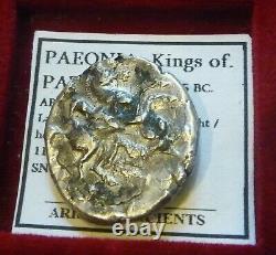 PAEONIA, PATRAOS AR Tetradrachm 335-315 BC. Apollo Warrior spearing enemy