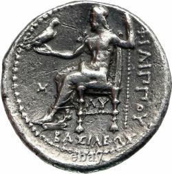 PHILIP III Authentic Ancient 323BC Genuine Silver Greek Tetradrachm Coin i85506
