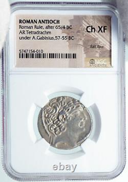 PHILIP I Gabinius ANTIOCH Ancient Greek Silver Tetradrachm Roman Coin NGC i87706