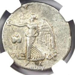 Pamphylia Side Athena AR Tetradrachm Ancient Silver Coin 100 BC NGC Choice VF