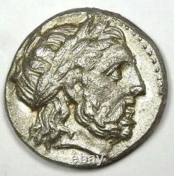 Philip III AR Tetradrachm Philip II Style Zeus Silver Coin 323-317 BC XF (EF)