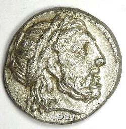 Philip III AR Tetradrachm Philip II Style Zeus Silver Coin 323-317 BC XF (EF)